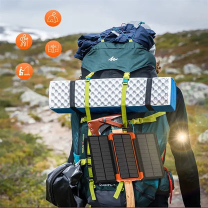 Solar Portable Power Bank with Flashlight