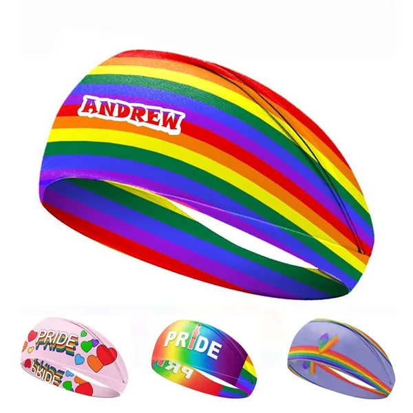 Rainbow Sweat Absorbing Sports Headband