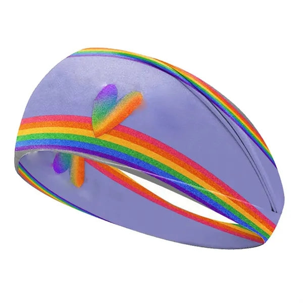 Rainbow Sweat Absorbing Sports Headband