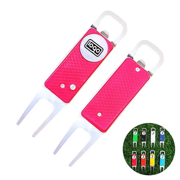 Ergonomic Zinc Alloy Golf Green Fork
