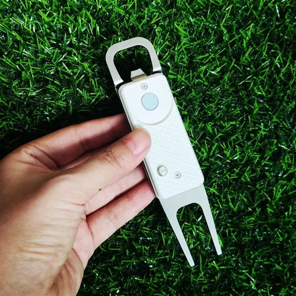 Ergonomic Zinc Alloy Golf Green Fork