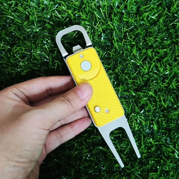 Ergonomic Zinc Alloy Golf Green Fork