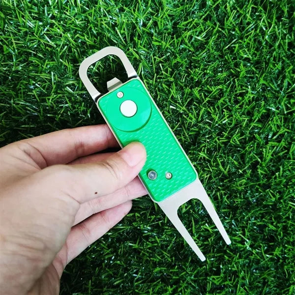 Ergonomic Zinc Alloy Golf Green Fork