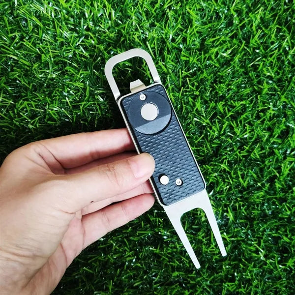Ergonomic Zinc Alloy Golf Green Fork