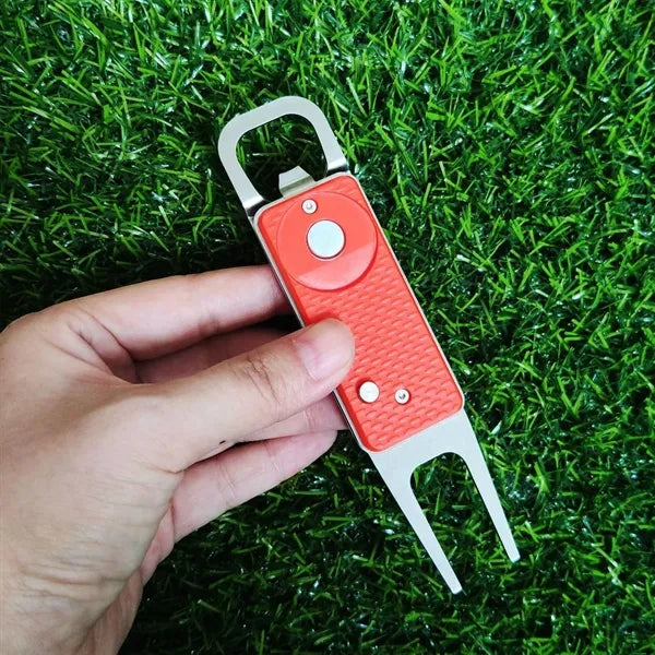 Ergonomic Zinc Alloy Golf Green Fork