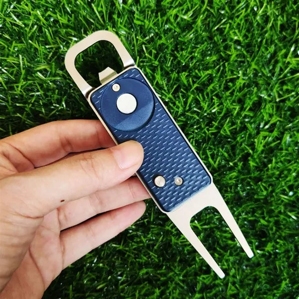 Ergonomic Zinc Alloy Golf Green Fork