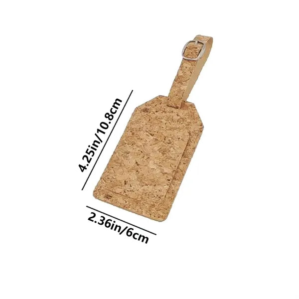 Eco-friendly cork luggage tag card holder