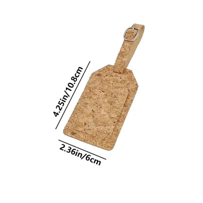 Eco-friendly cork luggage tag card holder