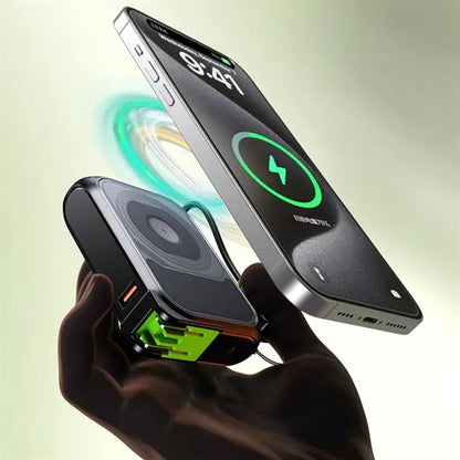 5-in-1 Magnetic Wireless10000mAh Power Bank with AC Plug