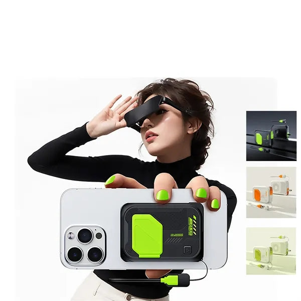 5-in-1 Magnetic Wireless10000mAh Power Bank with AC Plug