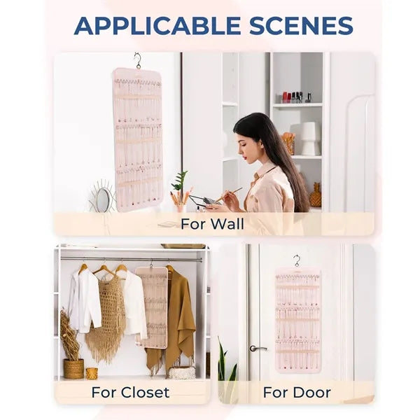 Jewelry Organizer Storage Roll w/ Hanger