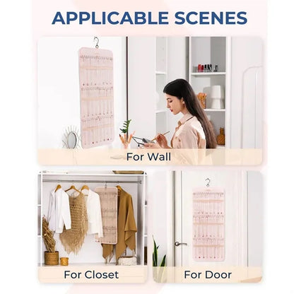 Jewelry Organizer Storage Roll w/ Hanger
