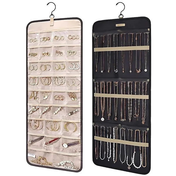 Jewelry Organizer Storage Roll w/ Hanger