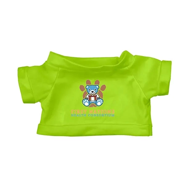 LARGE 8" Plush Teddy Bear With Choice of T-Shirt Color