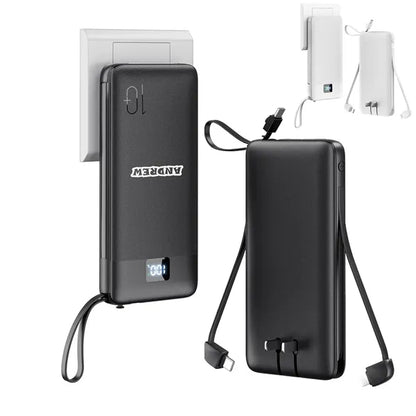 10000mah Plug-In Power Bank with Cable