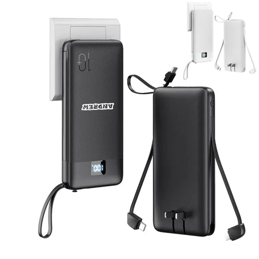 10000mah Plug-In Power Bank with Cable