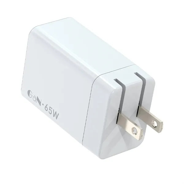65W Porous GaN Charging Plug with 1 USB-A and 2 USB-C