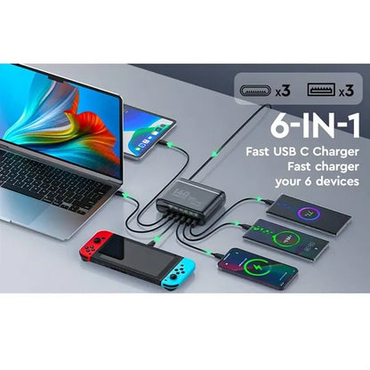 140w Gallium Nitride Multi-Port Super Fast Charger