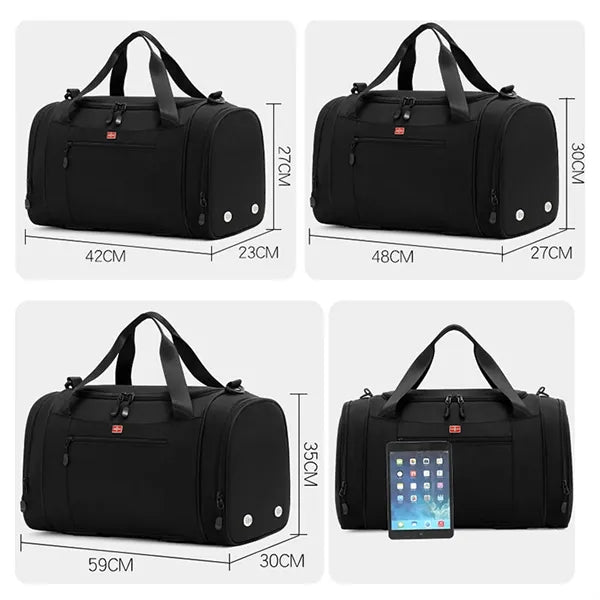 Travel Duffel Backpack Gym Bag with Shoes Compartment