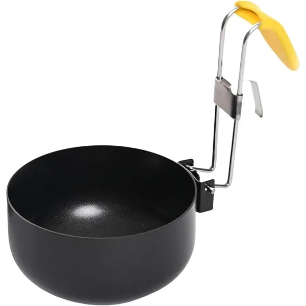 Portable 430 Stainless Steel Egg Poacher With Folding Handle