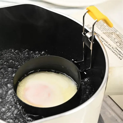 Portable 430 Stainless Steel Egg Poacher With Folding Handle