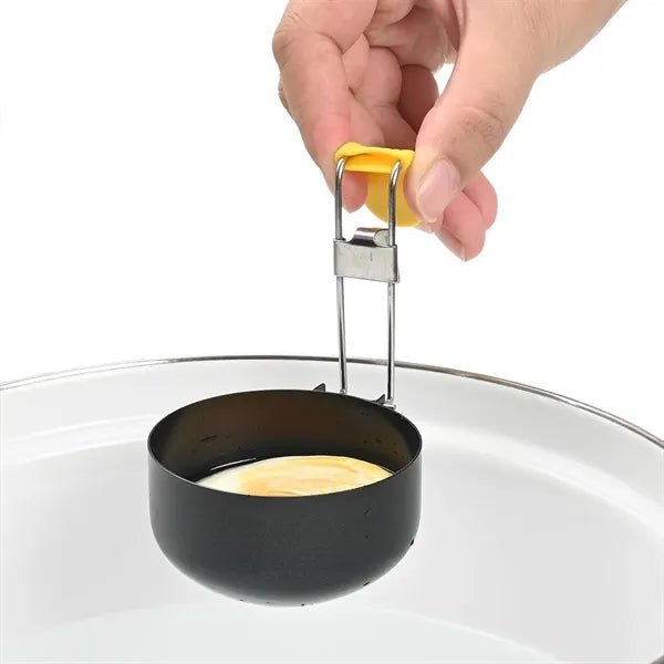 Portable 430 Stainless Steel Egg Poacher With Folding Handle