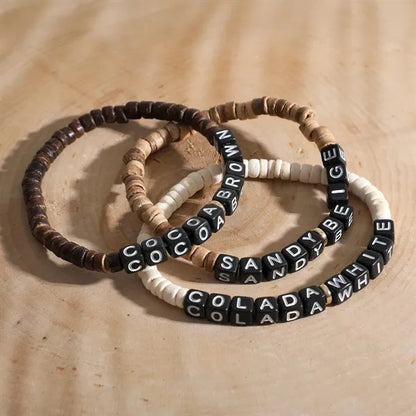 Coconut Shell Wood Friendship Bracelet
