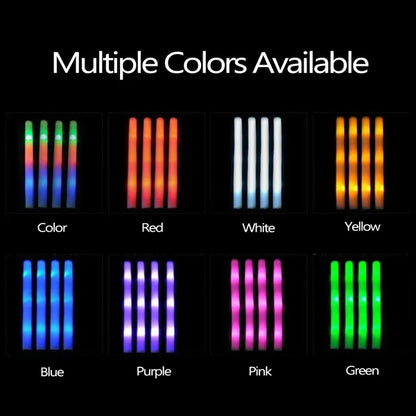Bulk LED Foam Sticks Glow Wedding Concert Halloween Party