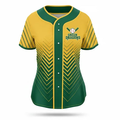 Women's Sublimated Full-Button Baseball (Interlock) Jersey