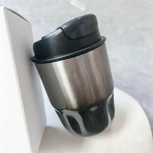 9oz Stainless Steel Car Mug Gradient Black Insulated Lid