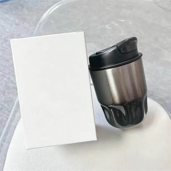 9oz Stainless Steel Car Mug Gradient Black Insulated Lid
