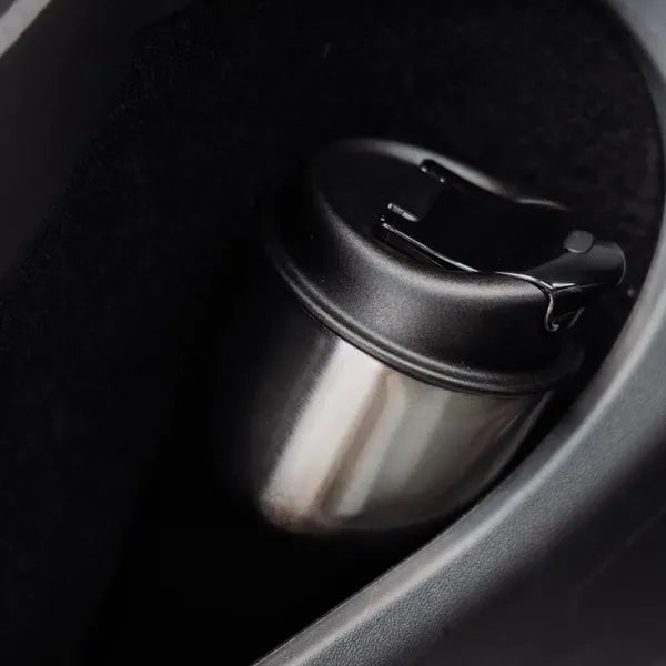 9oz Stainless Steel Car Mug Gradient Black Insulated Lid