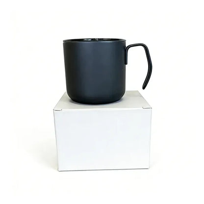 12oz Matte Black Mug For Business Travel With Grip Handle