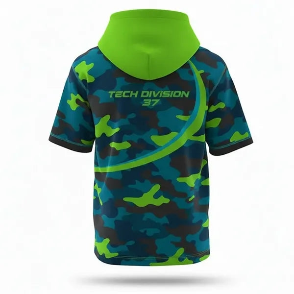 Full Color Lightweight 250G Short Sleeve Hoodie