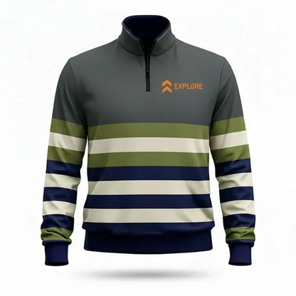 Sublimated Unisex 310G Fleece Lined Quarter Zip Sweatshirt