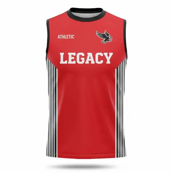 Spun Polyester Sublimated Sleeveless T Shirt Cotton Feel