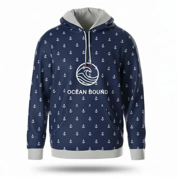 Full Color Unisex 350G Fleece Kangaroo Hoodie