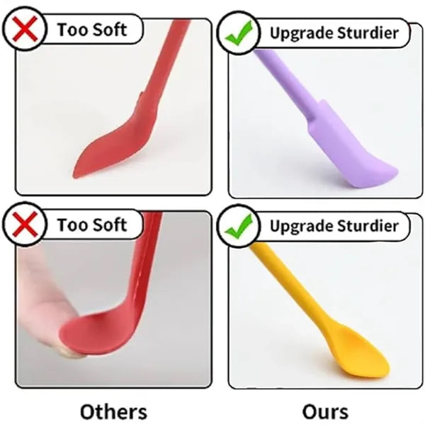Double-headed Mini Silicone Spoon and Spatula