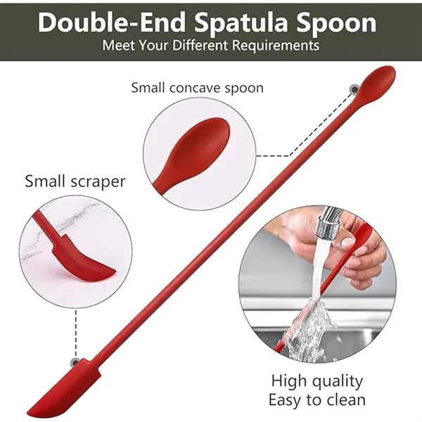 Double-headed Mini Silicone Spoon and Spatula