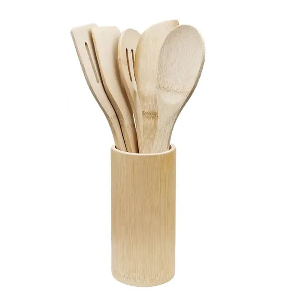 5-Piece Bamboo Kitchen Utensil Set