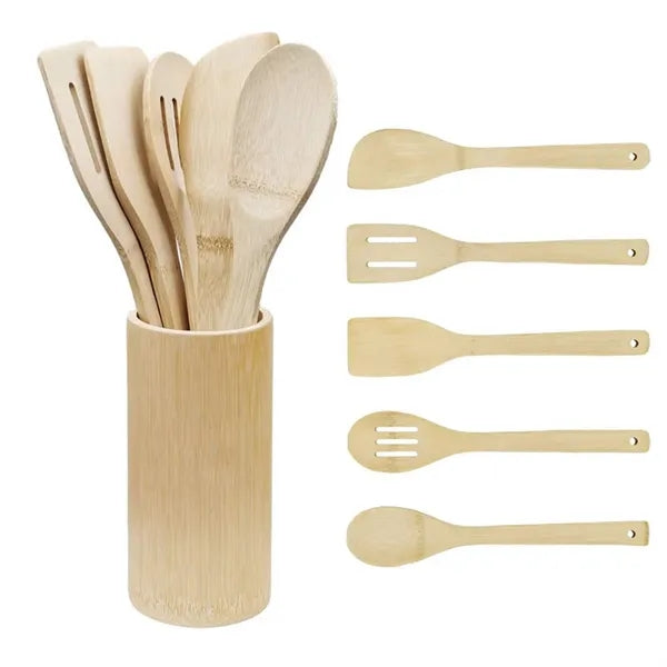 5-Piece Bamboo Kitchen Utensil Set