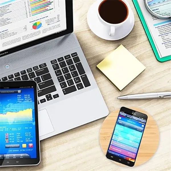 Round Cork Straw Wireless Charger