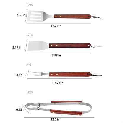 6 Pcs Bbq Grill Tools Set