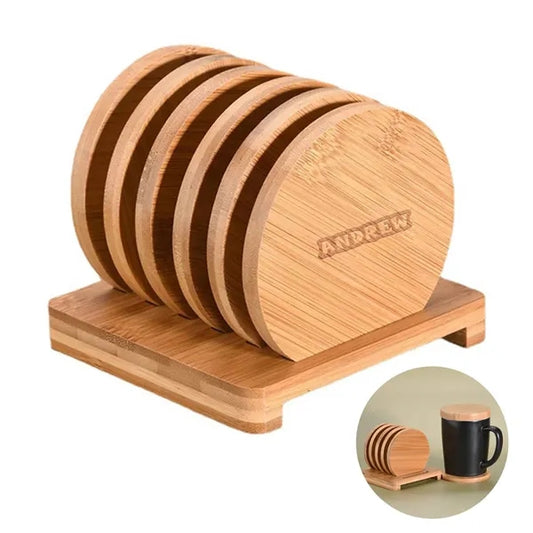 Bamboo Coaster Set
