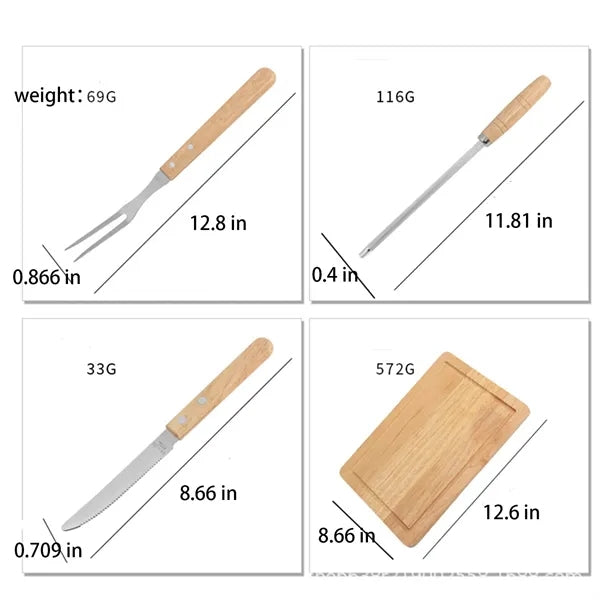 8Pcs Bbq Grill Tools Set