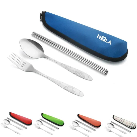 Stainless Steel Cutlery Set w/ Pouch
