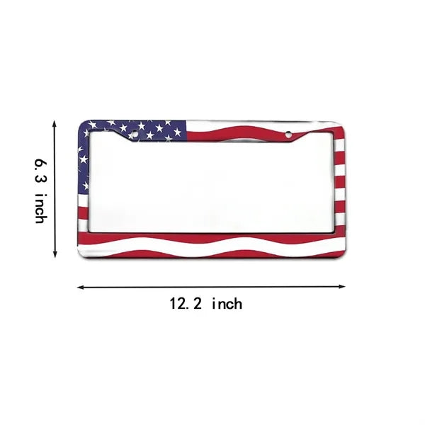 Full View American Flag License Plate Frame
