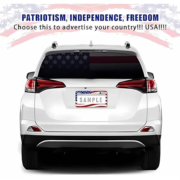 Full View American Flag License Plate Frame