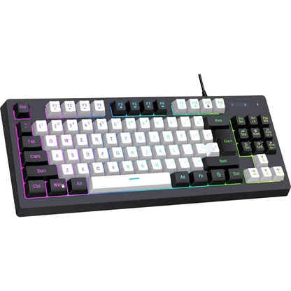 USB Illuminated 87 Keys Wired Gaming Keyboard