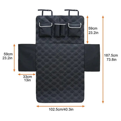 Anti-dirt trunk mat with storage pockets